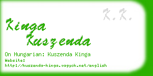 kinga kuszenda business card